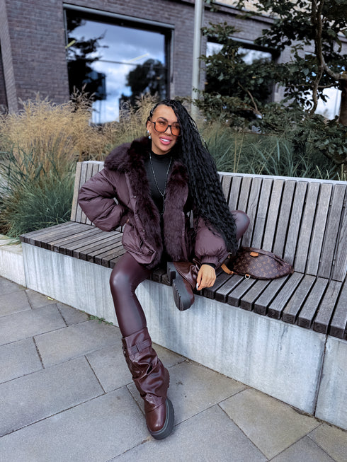 Short jacket "NORTH FL257" - CHOCO